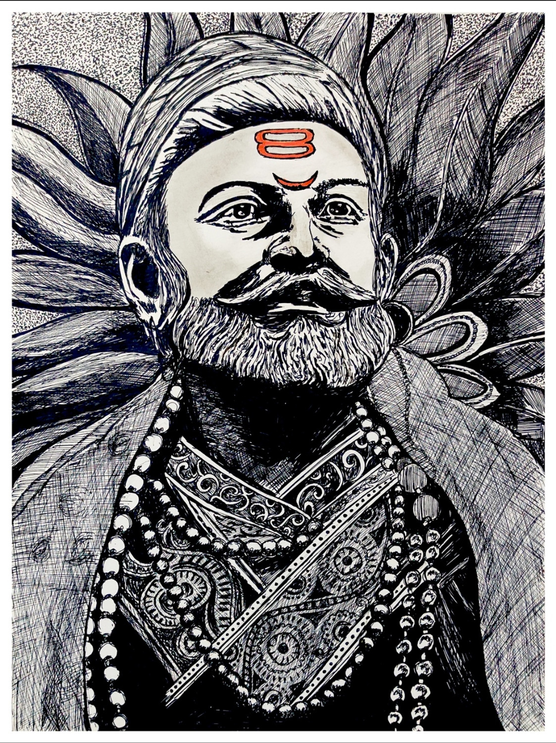 Chhatrapati shivaji maharaj|ball pen sketch|art by sahil pawar – Artist  sahil pawar